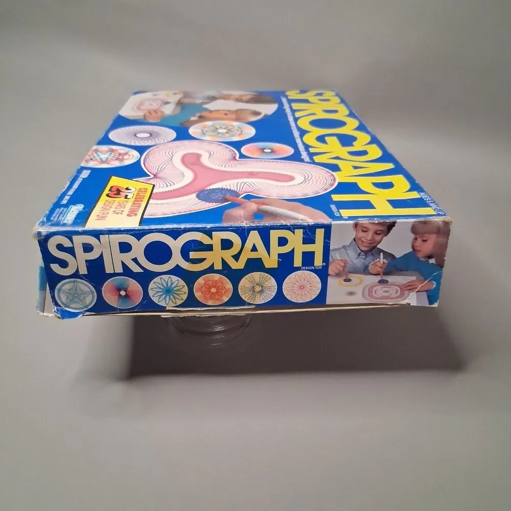 Vintage 1990's SPIROGRAPH Board Game Celebrating 25 Years Edition Incomplete